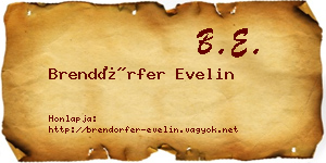 Brendörfer Evelin névjegykártya